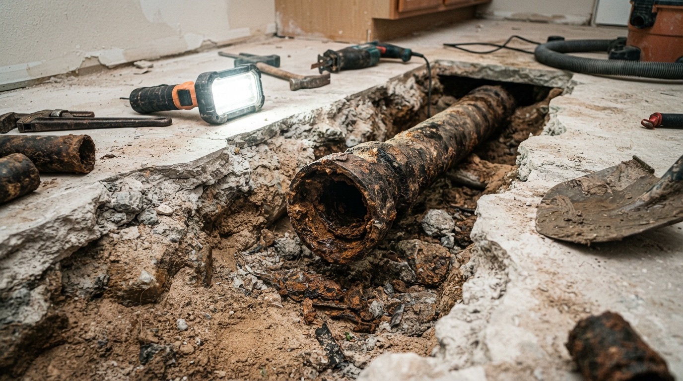 Cast Iron Pipe Failure insurance claim