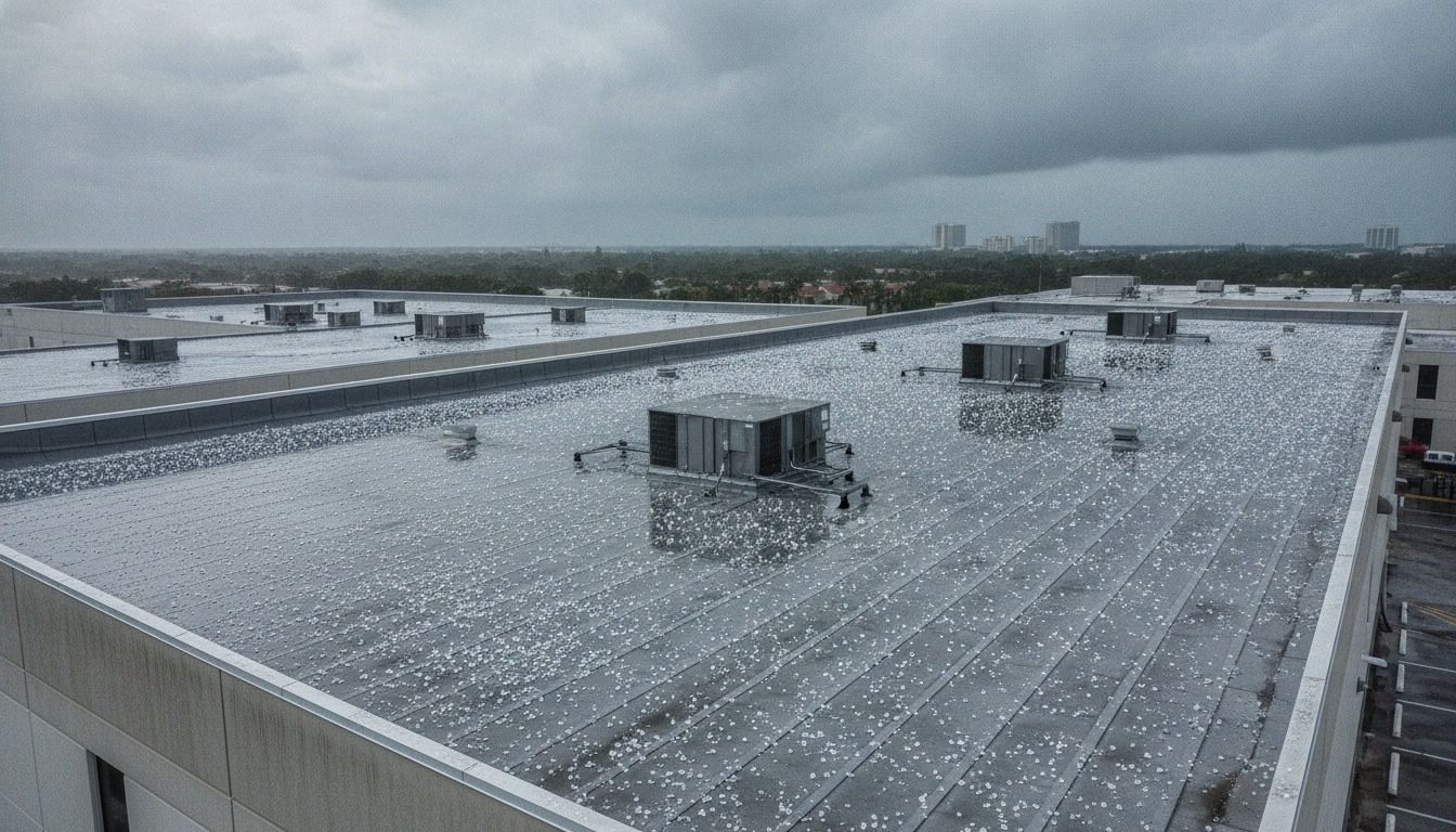 Hail commercial insurance claim